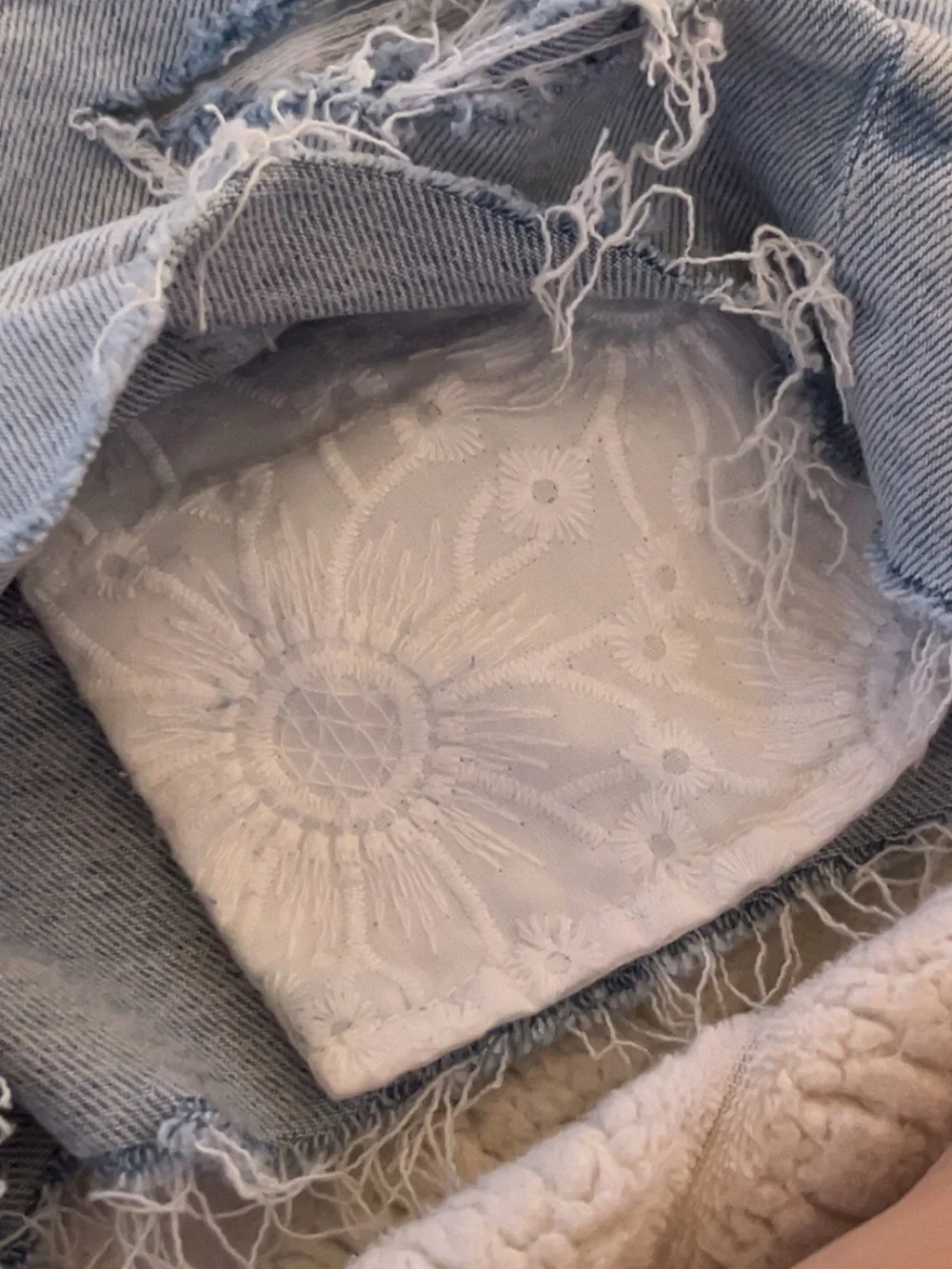 American Eagle Outfitters Light Wash Distressed Denim Cutoff Shorts
